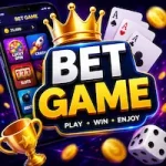 Bet Game mobile gaming platform interface showing multiple entertainment games on a smartphone screen.